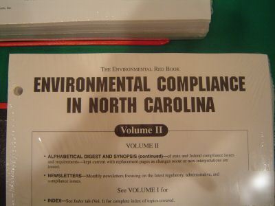 Blr 2007 environmental compliance manuals for n.c. osha