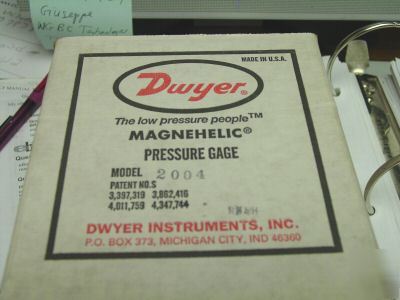 Dwyer magnehelic 15 psi pressure gage