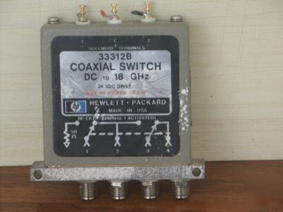 Hp/agilent 33312BCOAXIAL switch, 4 port (sma),DCTO18GHZ