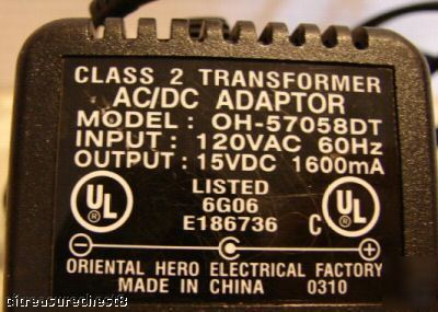 Class 2 oh 57058 dt transformer ac/dc adaptor #20 