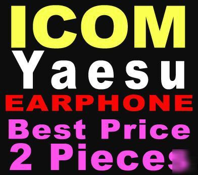 For icom 2X earphones ptt mic ear yaesu-vertex-maxon