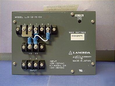 Lambda ljs-12-15-ov-7611 12VDC switching power supply