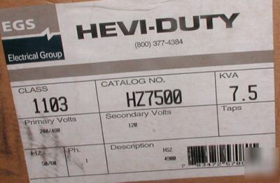 Sola hevi-duty hsz series 7.5 kva transformer HZ7500