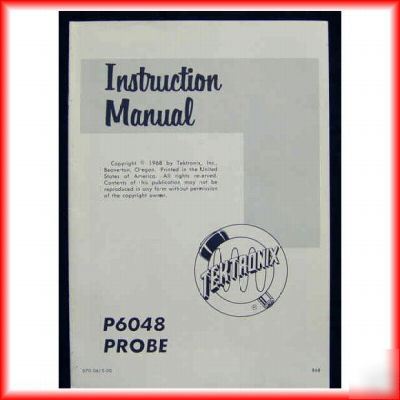 Tektronix tek P6048 oscilloscope probe manual