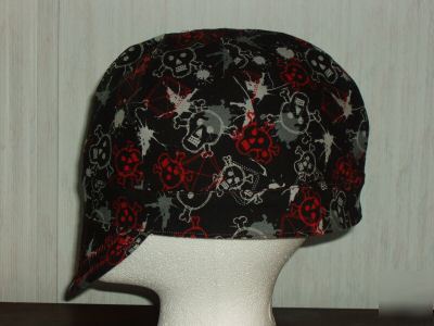 Welding cap in skulls- 100% cotton hat