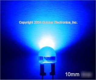 New 5 100MA wide angle super bright 10MM blue leds