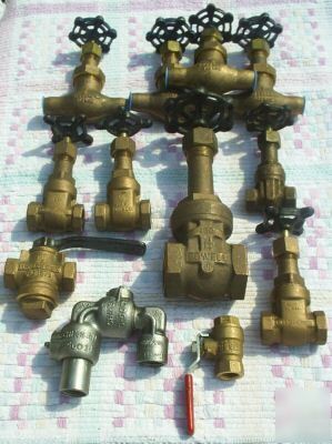 New price lot of 11 valves & 1 swivel fitting-unused