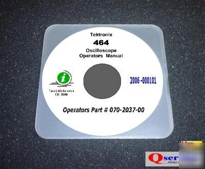 Tektronix tek 464 oscilloscope operators manual cd