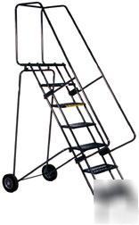 12 step fold-n-store rolling steel ladder by ballymore