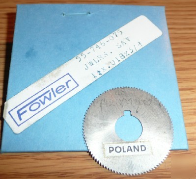 1PC fowler 1-1/4 x .018 x 3/8 jeweler saw