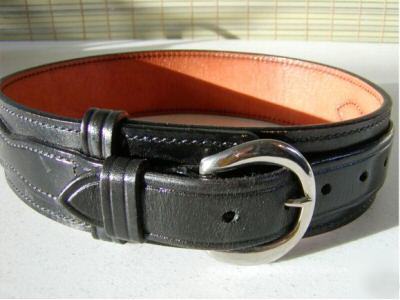 Don hume black leather police river belt B106 size 26
