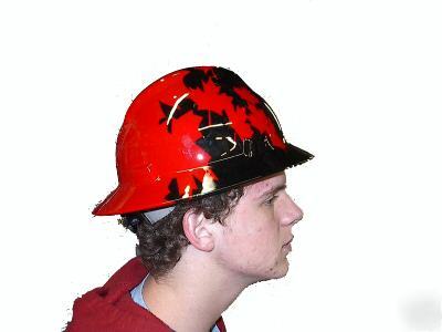 Msa v-gard hard hat, canadian maple leaf - black