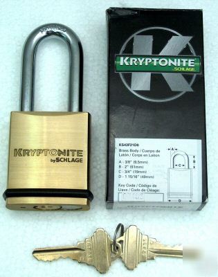 New lot 6 schlage kryptonite padlocks brass 2