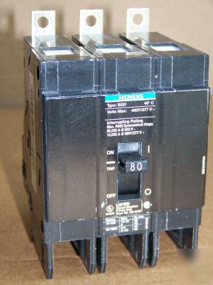 New siemens BQD380 3POLE 80AMP 480V circuit breaker 