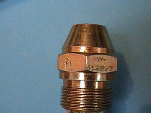 Boiler system fuel nozzle 50 deg semi solid spray cone 