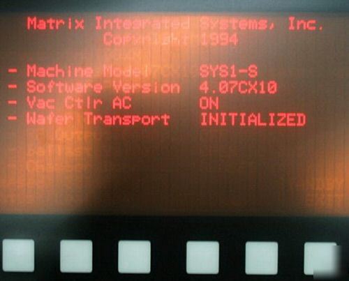 Matrix system 1 model 105 6 inch stripper / asher 
