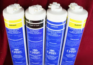 Oasis water fountains 2 sediment 1 lead & cyst 1 carbon