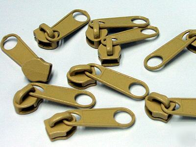 #5 nylon coil zipper sliders long-pull (892) apricot 25