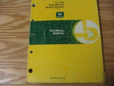 John deere 21 inch rotary mowers technical manual