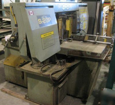 Hyd-mech s-23P pivot style mitering band saw