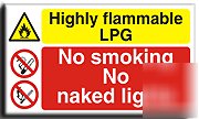 Lpg-no smoke/nl sign-adh.vinyl-600X350MM(mu-029-au)