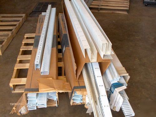 Skid full of wire ways plastic bldg material for panels