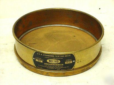 Test sieve - brass - #140 - tyler/combustion eng/fisher