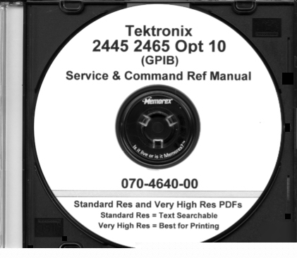 Tek tek 2445 2465 option 10 service/command ref manual