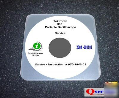 Tektronix tek 335 oscilloscope service - oprs manual cd