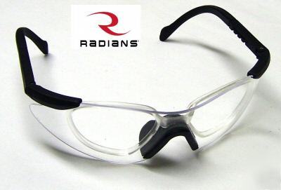 Strike force ii clear safety glasses with rx insert