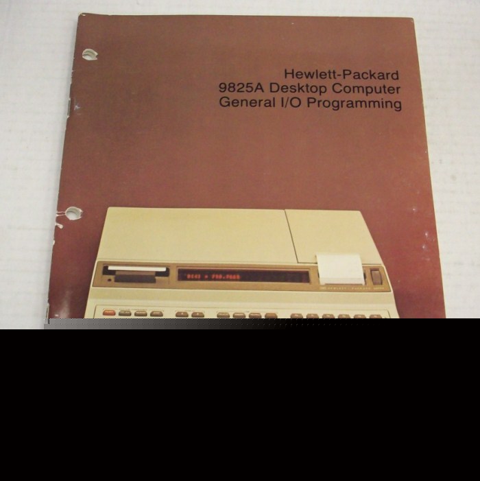Hp 9825A computer general i/o programming manual