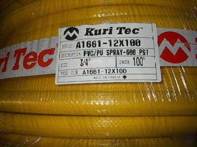 Kuri tec 3/4 600PSI spray hose ag hose pvc hose 100FT 