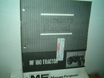 Massey ferguson 180 operators manual continental gas