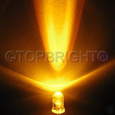 1000X ultrabright yellow led 5MM 20KMCD free r&shipping