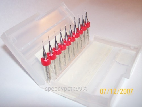10PC carbide mini drillbit set 1/8