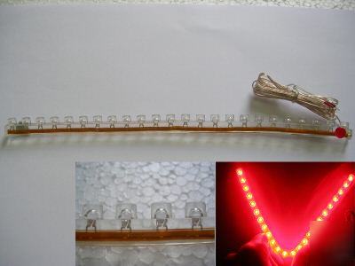 2PCS red 24 led flexible silicone waterproof STRIP12V 