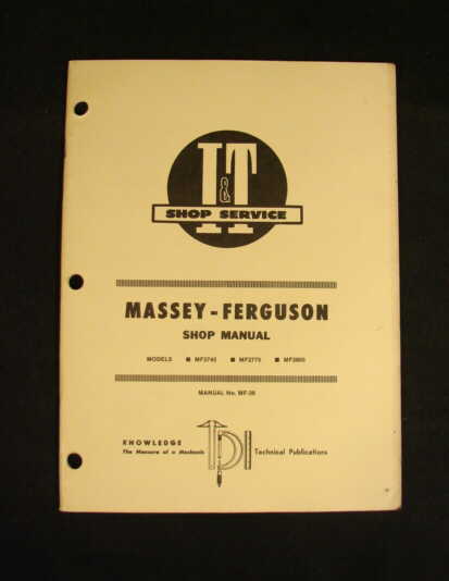 Massey-ferguson mf 2745-2775-2805 tractor i&t s-manual