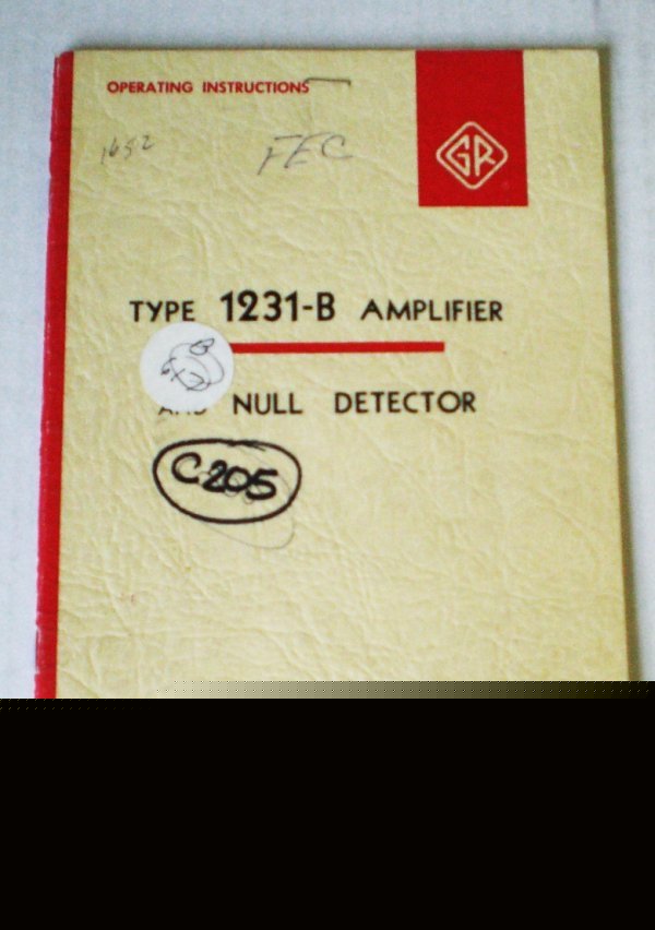 General radio type 1231-b amplifier & null detector