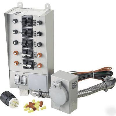 Generator transfer switch kit 10 circuit up to 7,500W
