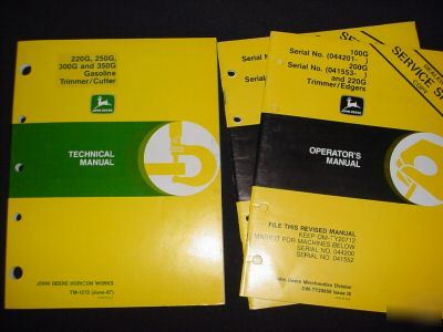 John deere repair manual 220G 250G 300G 350G trimmer