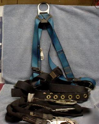 Tractel 732 safety harness 2 msa stop/drop lanyards