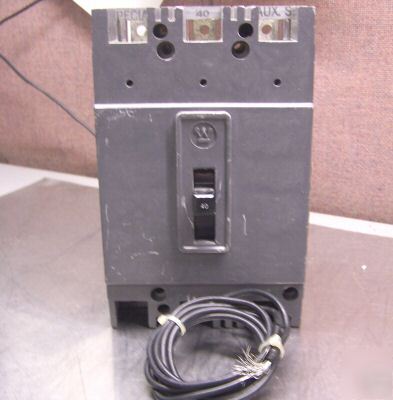 Westinghouse 40 amp de-ion shunt trip circuit breaker 