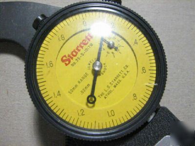 Starrett outside dial indicator gage caliper 25MM 1017M