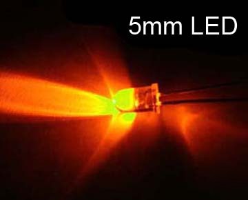 100 5MM 5000MCD led lamp - ultra bright orange leds diy