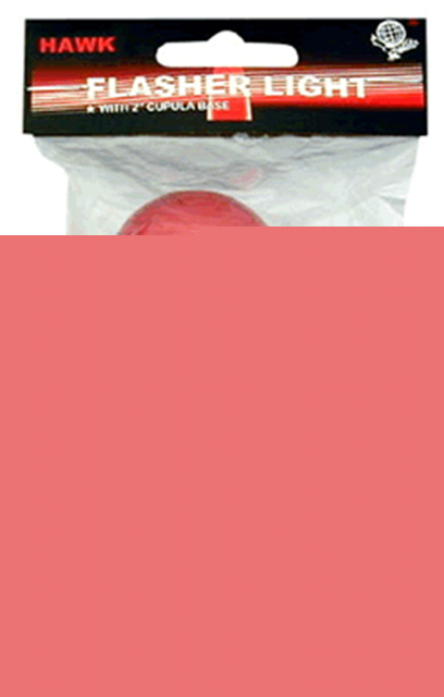 Mini red flasher light with suction cup base