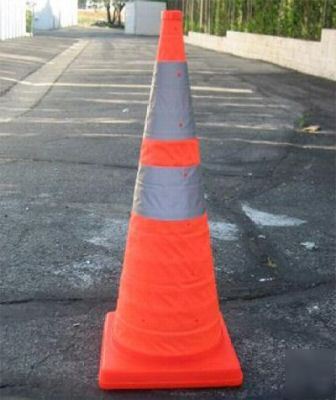 Traffic safety cone collapsible from roadside 28