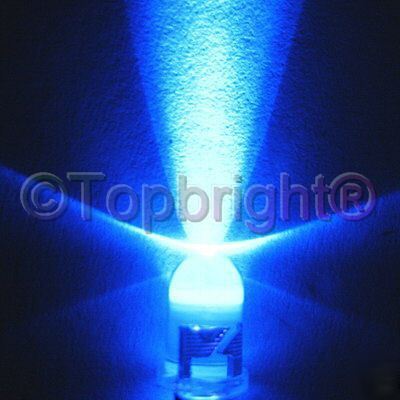 50 pcs megabright blue led 5MM 10KMCD car diy free/r&sh