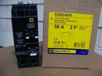 New square d EDB24050 2POLE 50AMP 480V circuit breaker 