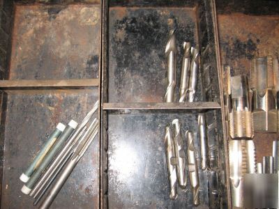 New tool box and drill bits and used