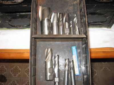 New tool box and drill bits and used